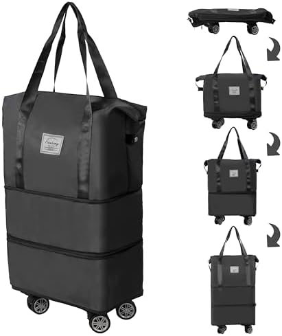 Black Rolling Duffel Bag